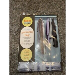 Clear Vinyl Garment Bags Martha Stewart Full Length for Clothes New 62x24x3”